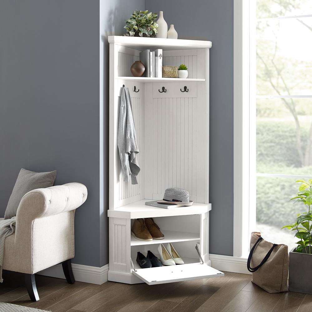 Buy farmhouse furniture Seaside Farmhouse Cottage Corner Hall Tree - Modern Cottage Farmhouse Furniture