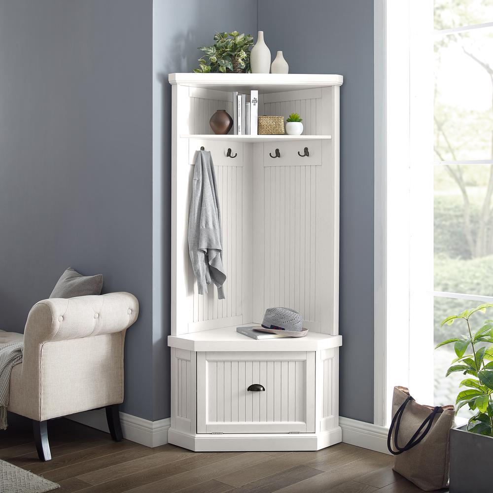 Buy farmhouse furniture Seaside Farmhouse Cottage Corner Hall Tree - Modern Cottage Farmhouse Furniture