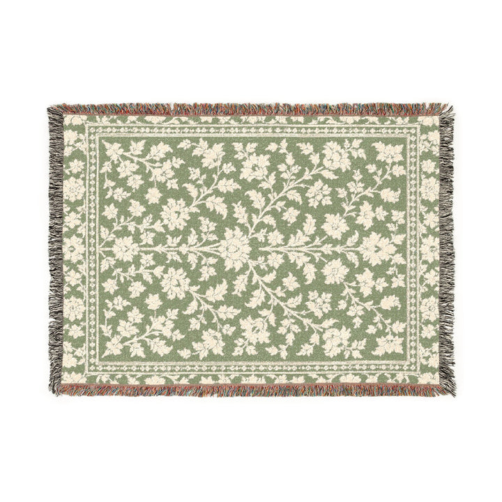 Sage &amp; Cream Woven Blanket By. Artisan Blooms