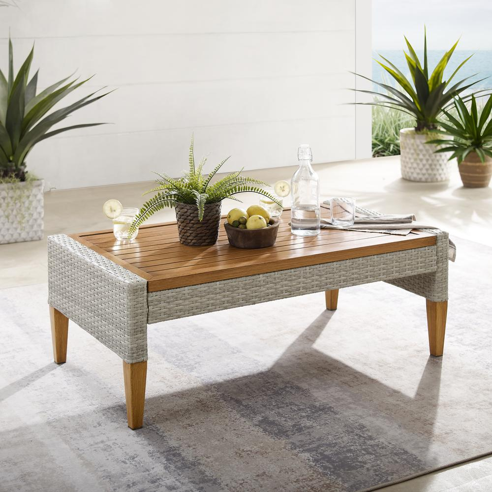 Boho Aesthetic Biophilic Design Furniture Wicker Coffee Table Gray | Biophilic Design Airbnb Decor Furniture 