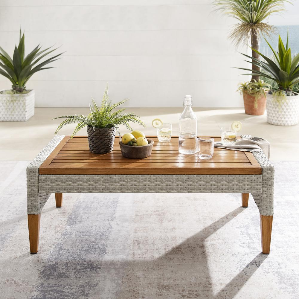 Boho Aesthetic Biophilic Design Furniture Wicker Coffee Table Gray | Biophilic Design Airbnb Decor Furniture 