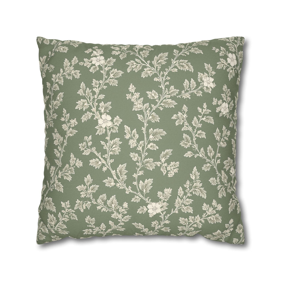 Buy farmhouse furniture Clover Hill - Cream &amp; Sage Floral Pillowcase By. Artisan Blooms - Modern Cottage Farmhouse Furniture