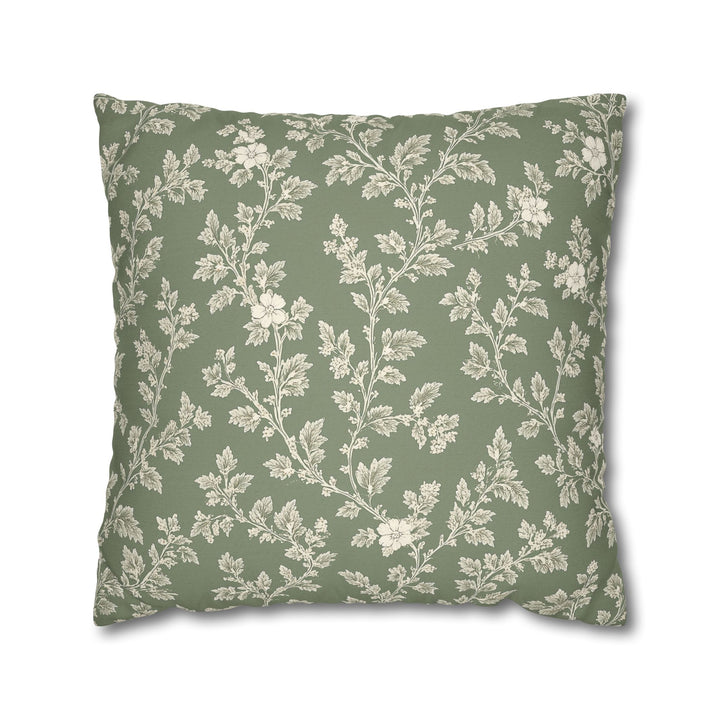 Buy farmhouse furniture Clover Hill - Cream &amp; Sage Floral Pillowcase By. Artisan Blooms - Modern Cottage Farmhouse Furniture