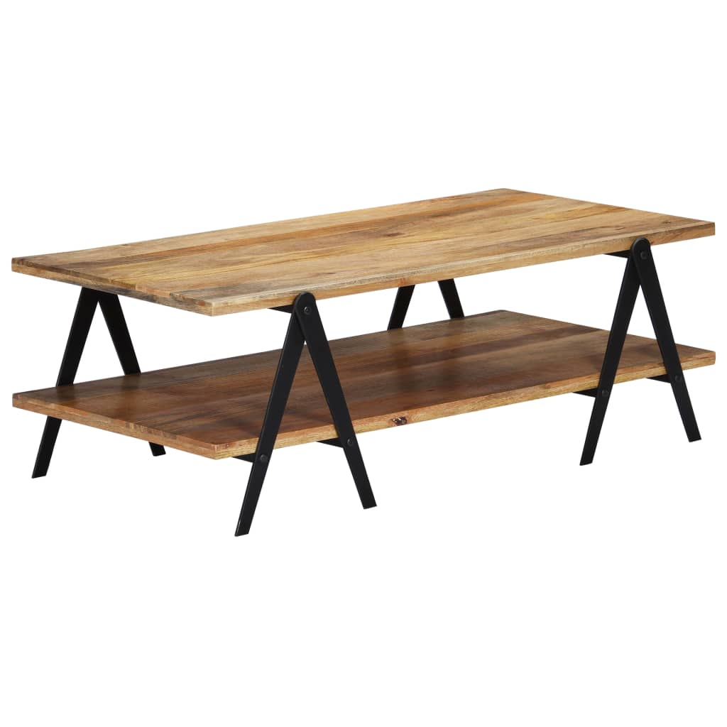 Boho Aesthetic Cornhusk | Farmhouse Wood Coffee Table | Biophilic Design Airbnb Decor Furniture 