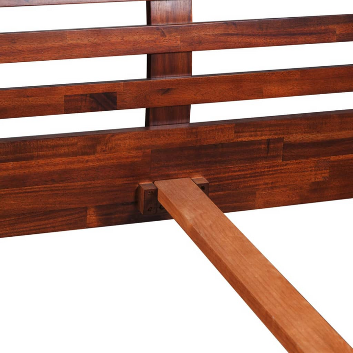 Boho Aesthetic Solid Acacia Eco Wood Bed Frame | Biophilic Design Airbnb Decor Furniture 