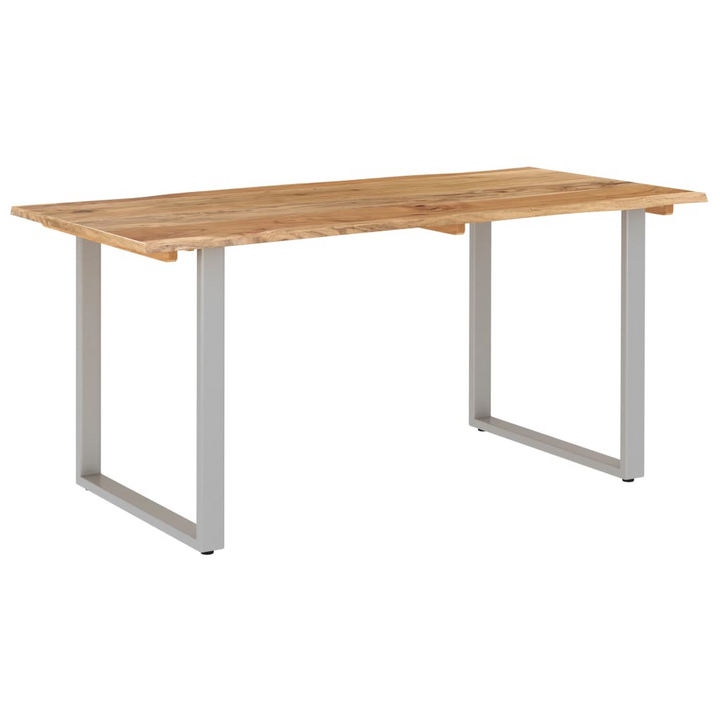 vidaXL Dining Table 60.6"x31.5"x29.9" Solid Wood Acacia