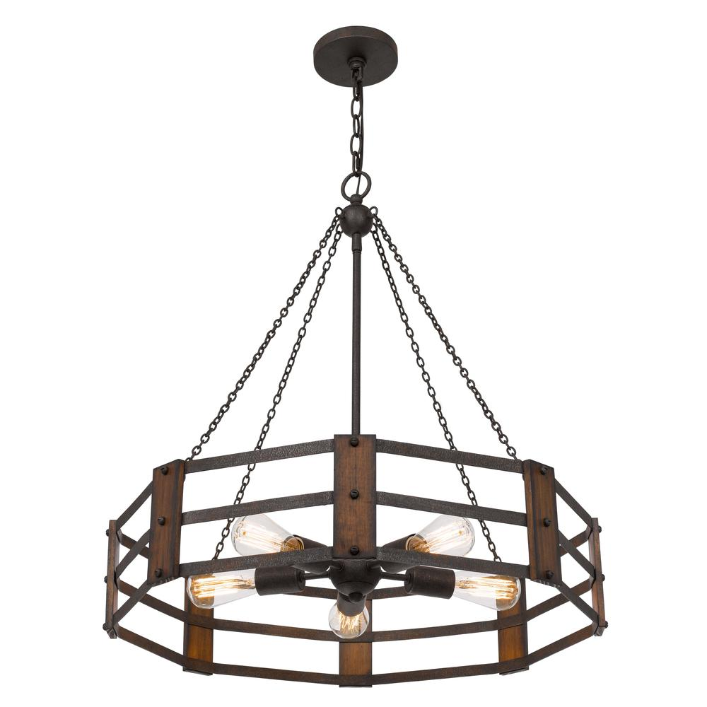 Boho Aesthetic 60W x 5 Provo metal chandelier | Biophilic Design Airbnb Decor Furniture 