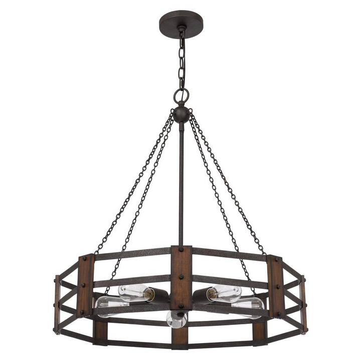 Boho Aesthetic 60W x 5 Provo metal chandelier | Biophilic Design Airbnb Decor Furniture 