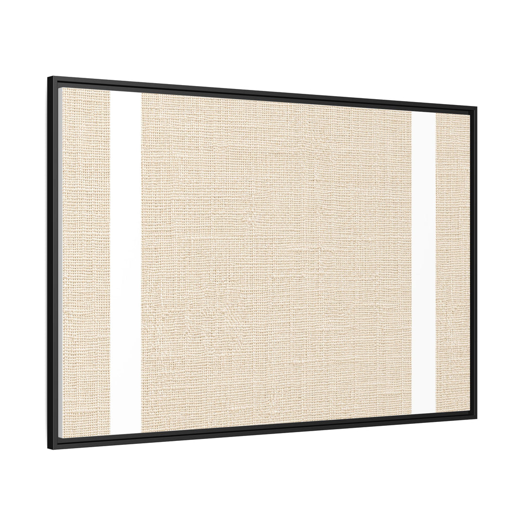 Woven Art Sage &amp; Cream Framed Canvas Wall Art