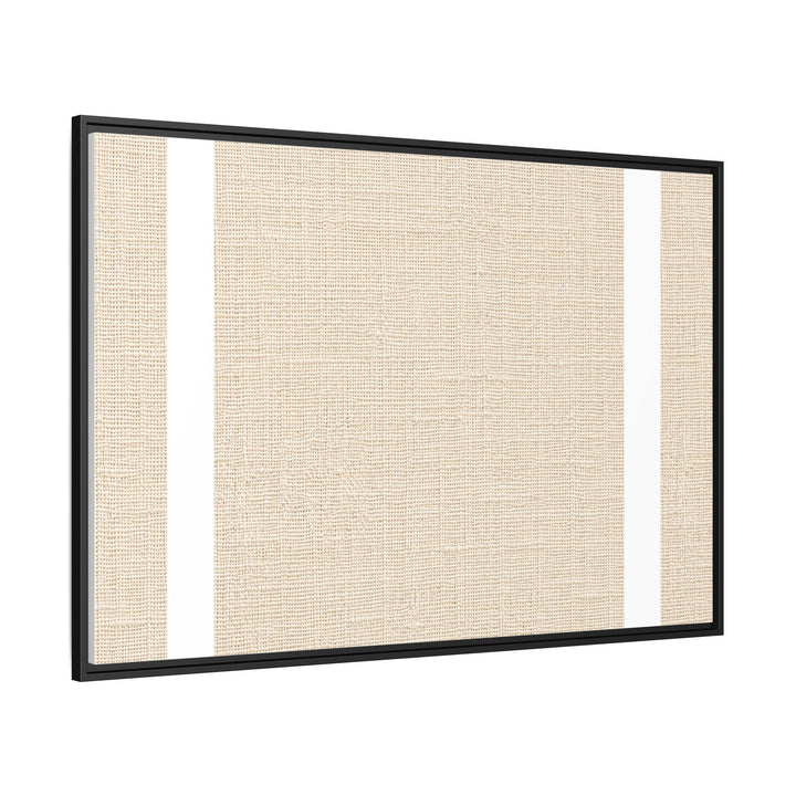 Woven Art Sage &amp; Cream Framed Canvas Wall Art