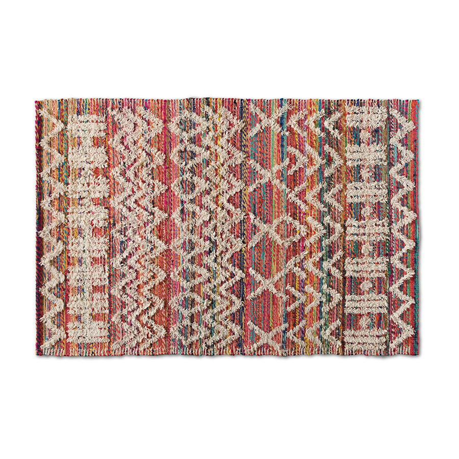 Boho Aesthetic Large Modern and Contemporary Multi-Colored Handwoven Fabric Blend Area Rug | Biophilic Design Airbnb Decor Furniture 