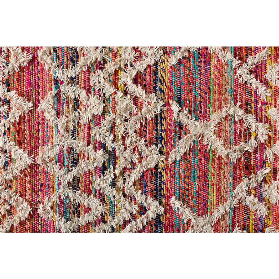 Boho Aesthetic Large Modern and Contemporary Multi-Colored Handwoven Fabric Blend Area Rug | Biophilic Design Airbnb Decor Furniture 