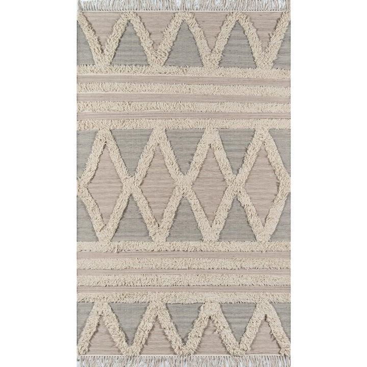 Boho Aesthetic Harper Area Rug, Beige, 8'10" X 11'10" | Biophilic Design Airbnb Decor Furniture 