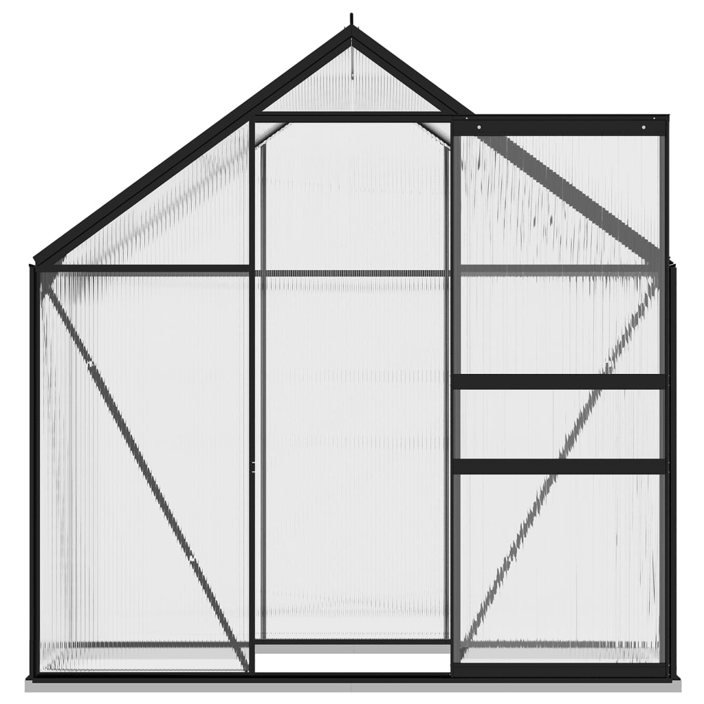 Boho Aesthetic vidaXL Greenhouse Anthracite Aluminum 14.3 ft² | Biophilic Design Airbnb Decor Furniture 