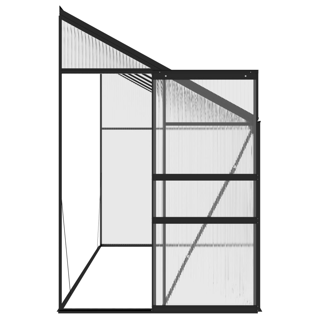 Boho Aesthetic vidaXL Greenhouse Anthracite Aluminum 262.7 ft³ | Biophilic Design Airbnb Decor Furniture 