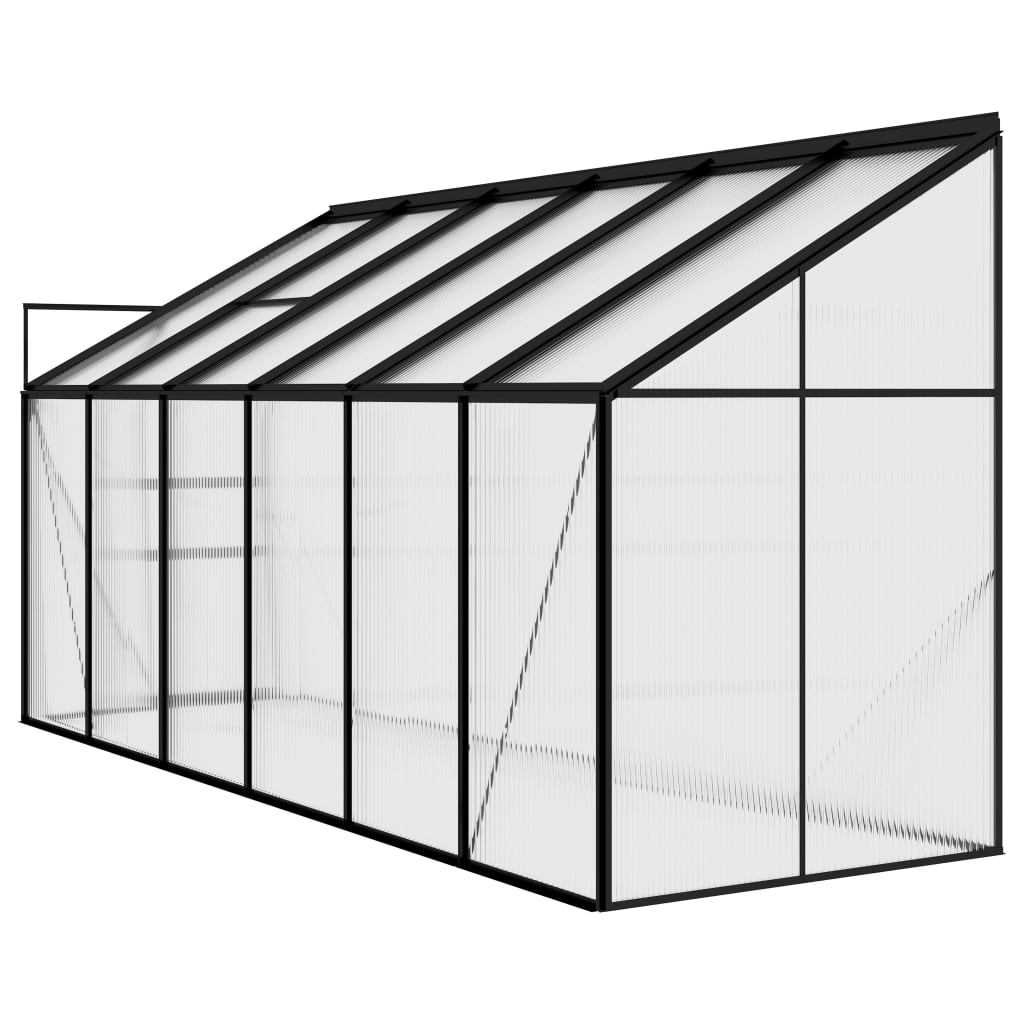 Boho Aesthetic vidaXL Greenhouse Anthracite Aluminum 262.7 ft³ | Biophilic Design Airbnb Decor Furniture 
