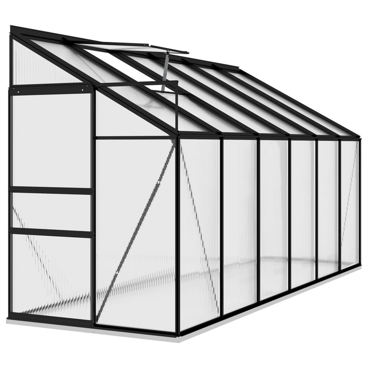 Boho Aesthetic vidaXL Greenhouse Anthracite Aluminum 274.3 ft³ | Biophilic Design Airbnb Decor Furniture 