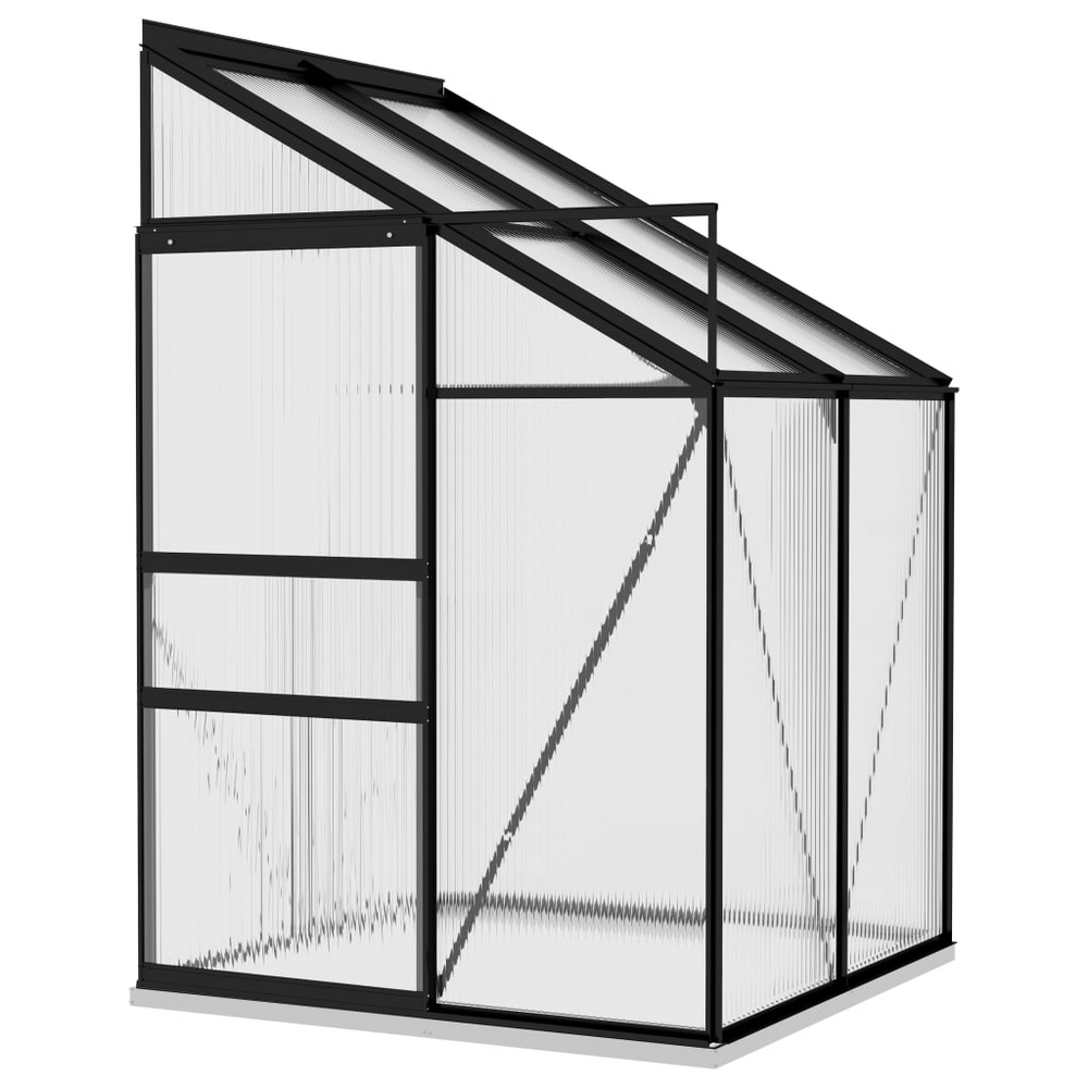 Boho Aesthetic vidaXL Greenhouse Anthracite Aluminum 95.3 ft³ | Biophilic Design Airbnb Decor Furniture 