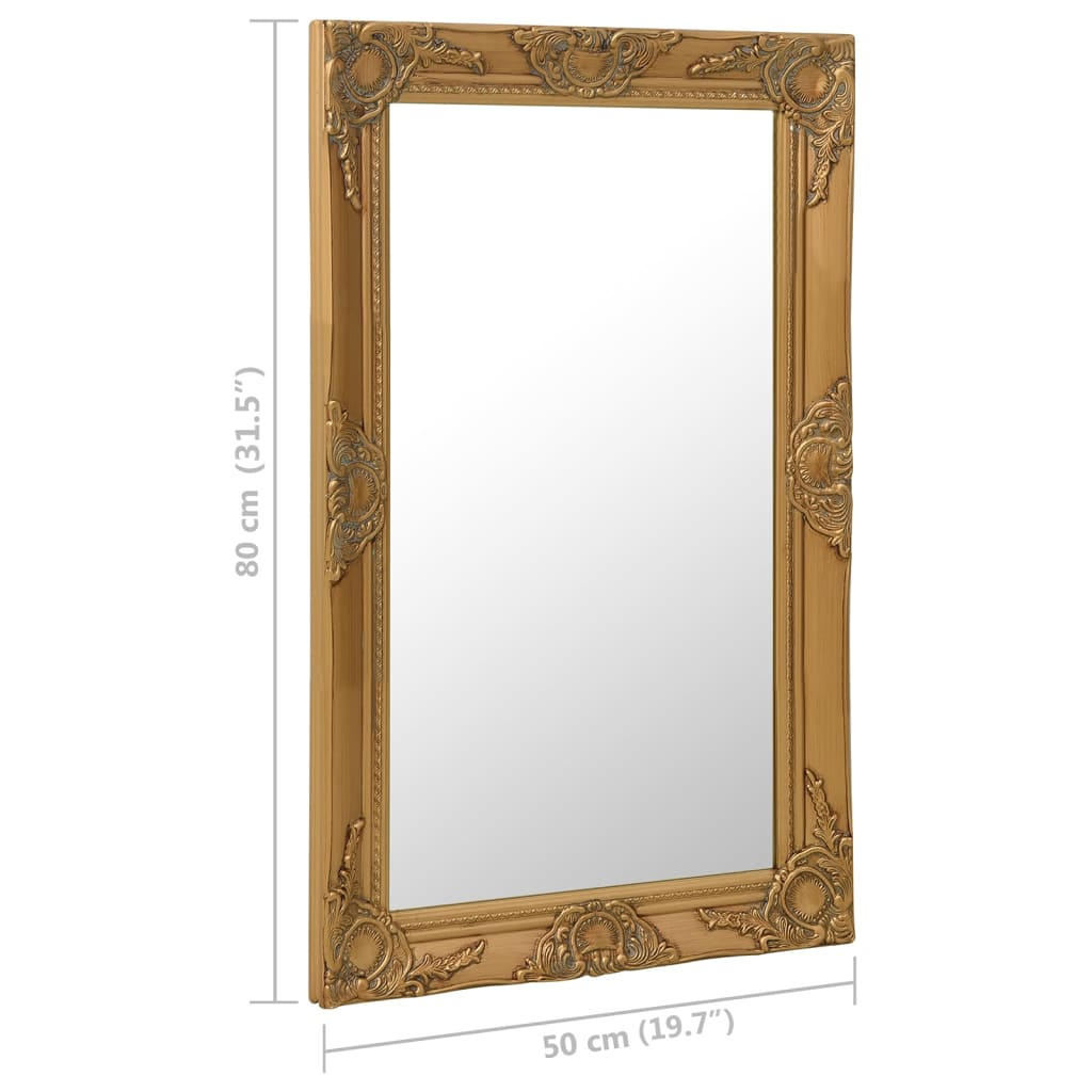 Boho Aesthetic Gold Framed Wall Accent Mirror | Biophilic Design Airbnb Decor Furniture 