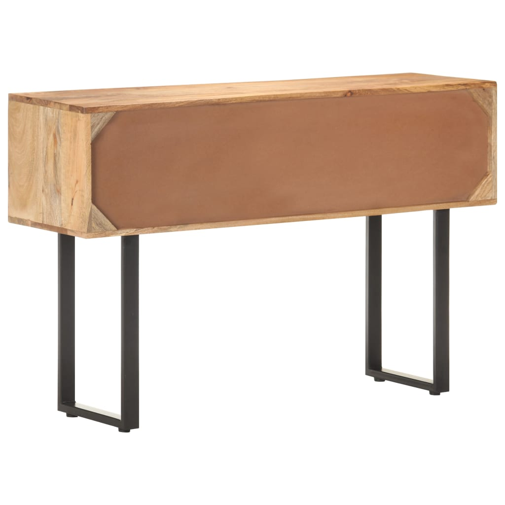 Boho Aesthetic Eco Sustainable Solid Mango Wood Sideboard | Biophilic Design Airbnb Decor Furniture 
