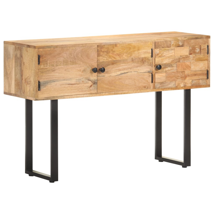 Boho Aesthetic Eco Sustainable Solid Mango Wood Sideboard | Biophilic Design Airbnb Decor Furniture 