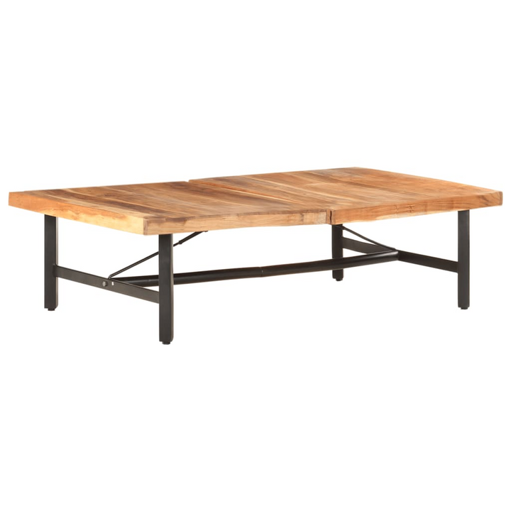Boho Aesthetic Solid Acacia Wood Coffee Table | Biophilic Design Airbnb Decor Furniture 