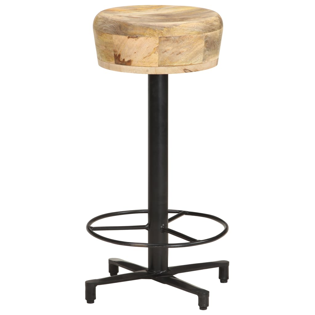 Boho Aesthetic Bar Stools 2 pcs Solid Mango Wood | Biophilic Design Airbnb Decor Furniture 