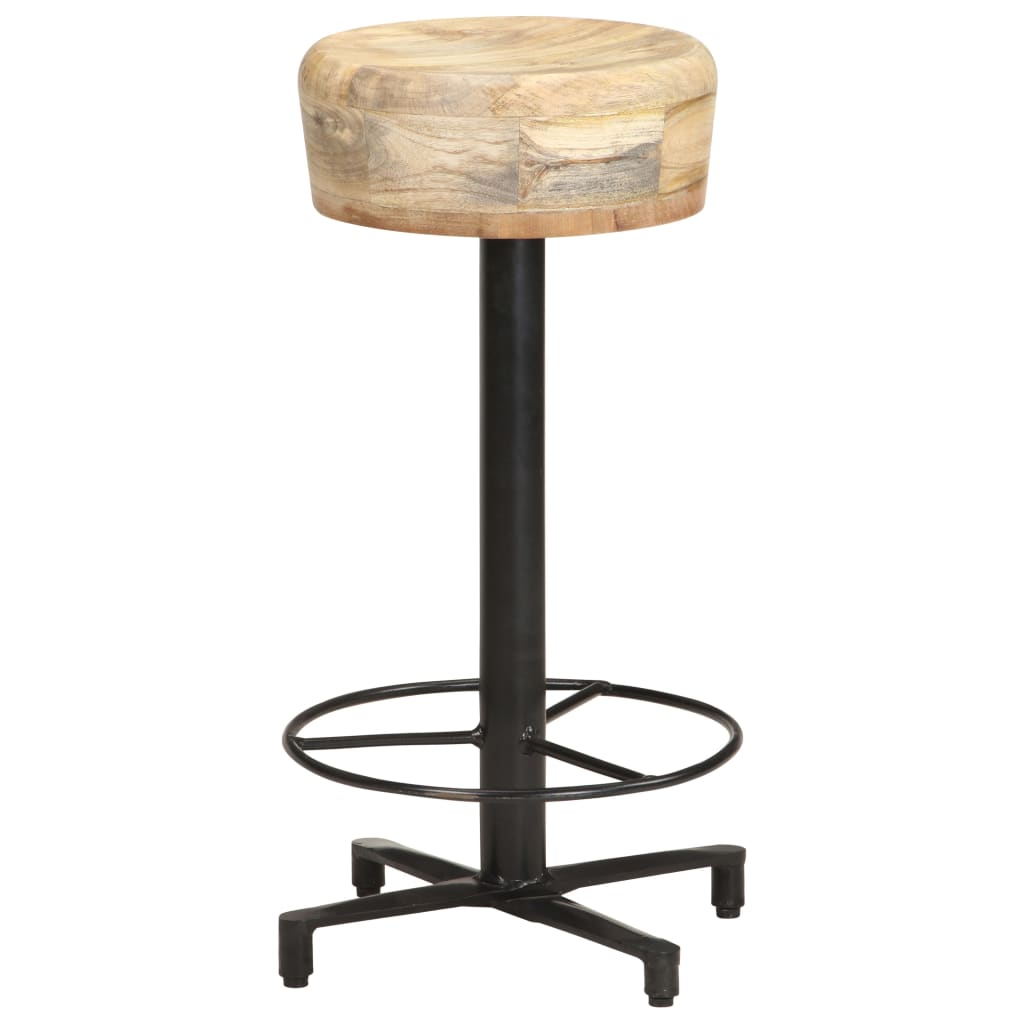 Boho Aesthetic Bar Stools 2 pcs Solid Mango Wood | Biophilic Design Airbnb Decor Furniture 