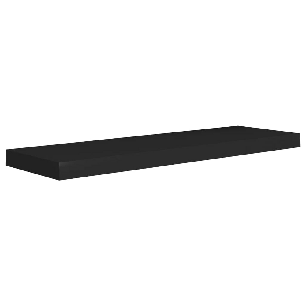 Boho Aesthetic vidaXL Floating Wall Shelf Black 31.5"x9.3"x1.5" MDF | Biophilic Design Airbnb Decor Furniture 