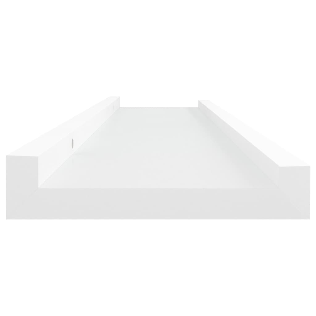 Boho Aesthetic vidaXL Picture Frame Ledge Shelves 2 pcs White 15.7"x3.5"x1.2" MDF | Biophilic Design Airbnb Decor Furniture 