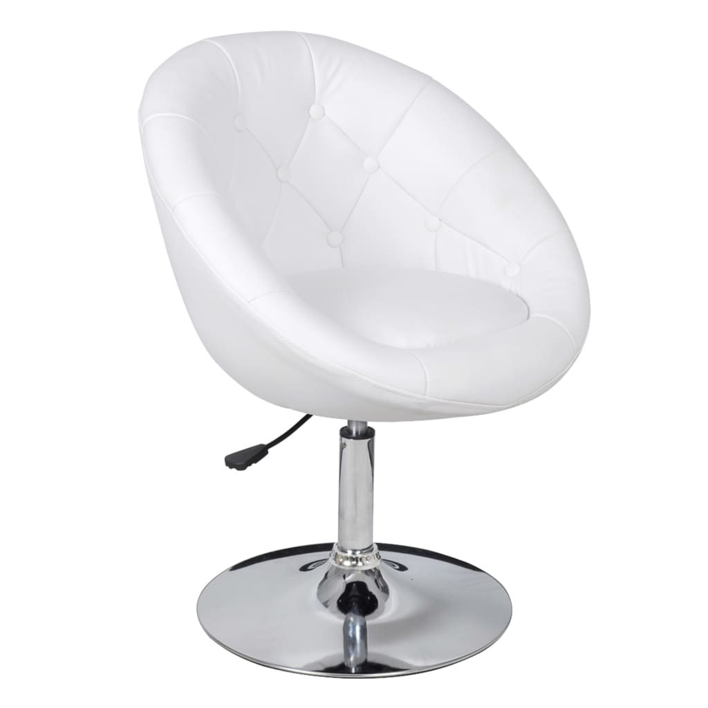 Boho Aesthetic vidaXL Bar Stool White Faux Leather | Biophilic Design Airbnb Decor Furniture 