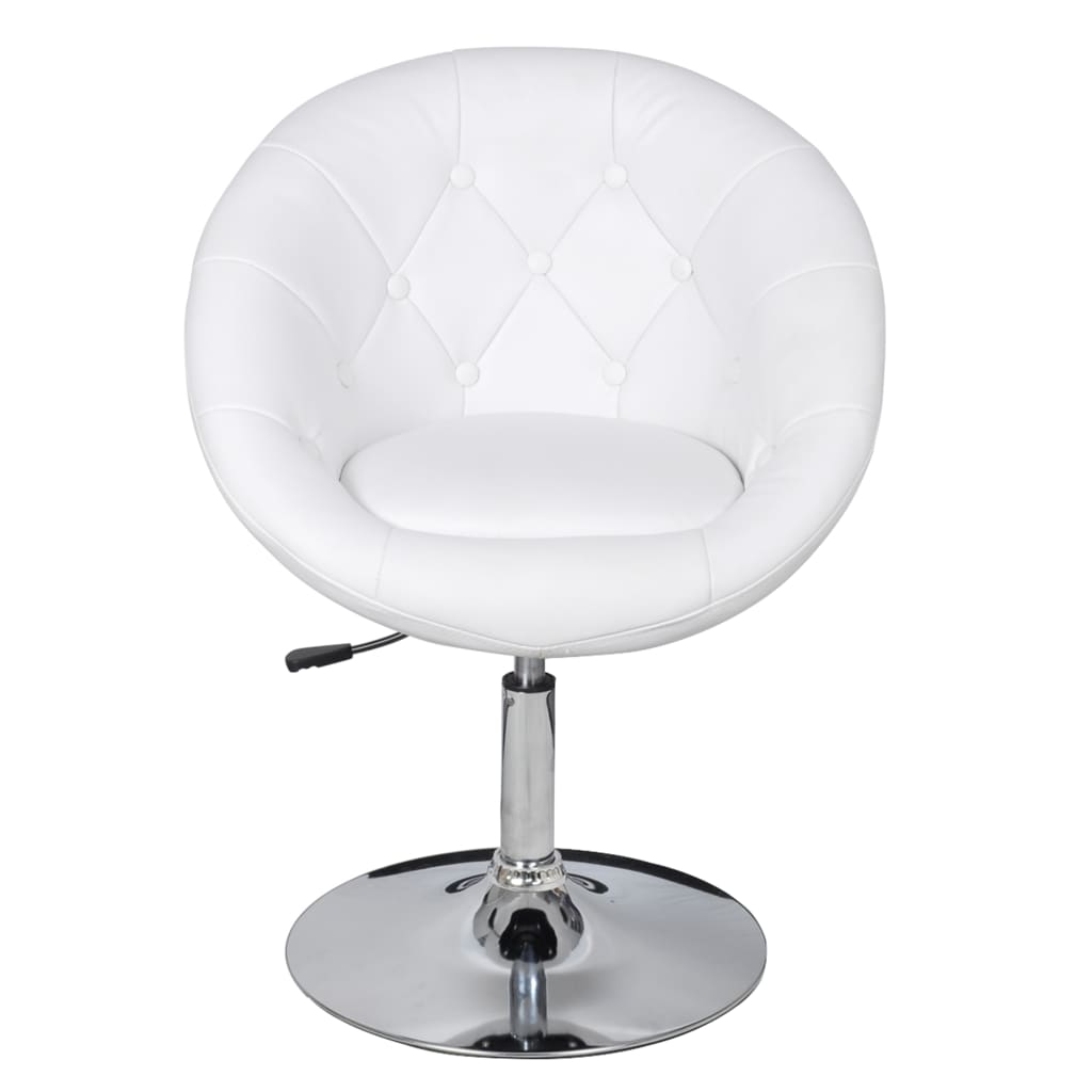 Boho Aesthetic vidaXL Bar Stool White Faux Leather | Biophilic Design Airbnb Decor Furniture 