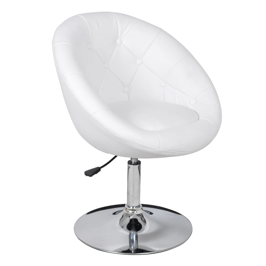 Boho Aesthetic vidaXL Bar Stools 2 pcs White Faux Leather | Biophilic Design Airbnb Decor Furniture 