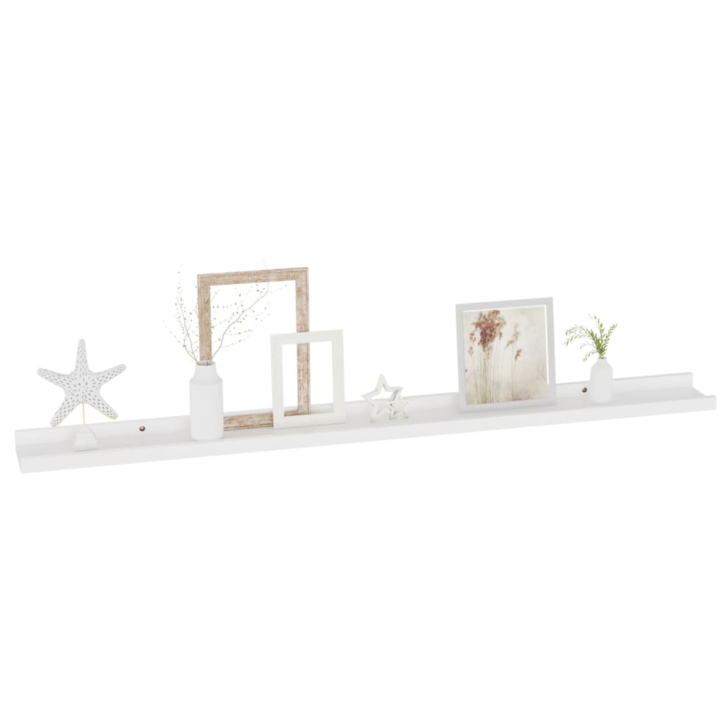 Boho Aesthetic vidaXL Wall Shelves 4 pcs White 39.4"x3.5"x1.2" | Biophilic Design Airbnb Decor Furniture 