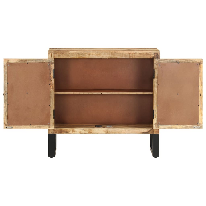 Boho Aesthetic Solid Mango Wood Sideboard | Biophilic Design Airbnb Decor Furniture 