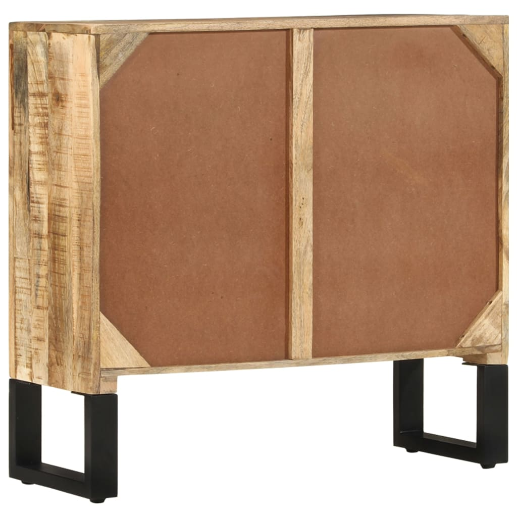 Boho Aesthetic Solid Mango Wood Sideboard | Biophilic Design Airbnb Decor Furniture 