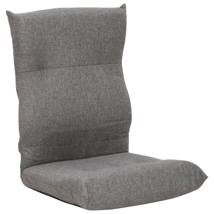 Boho Aesthetic Folding Lounge Floor Chair Light Gray Fabric | Biophilic Design Airbnb Decor Furniture 