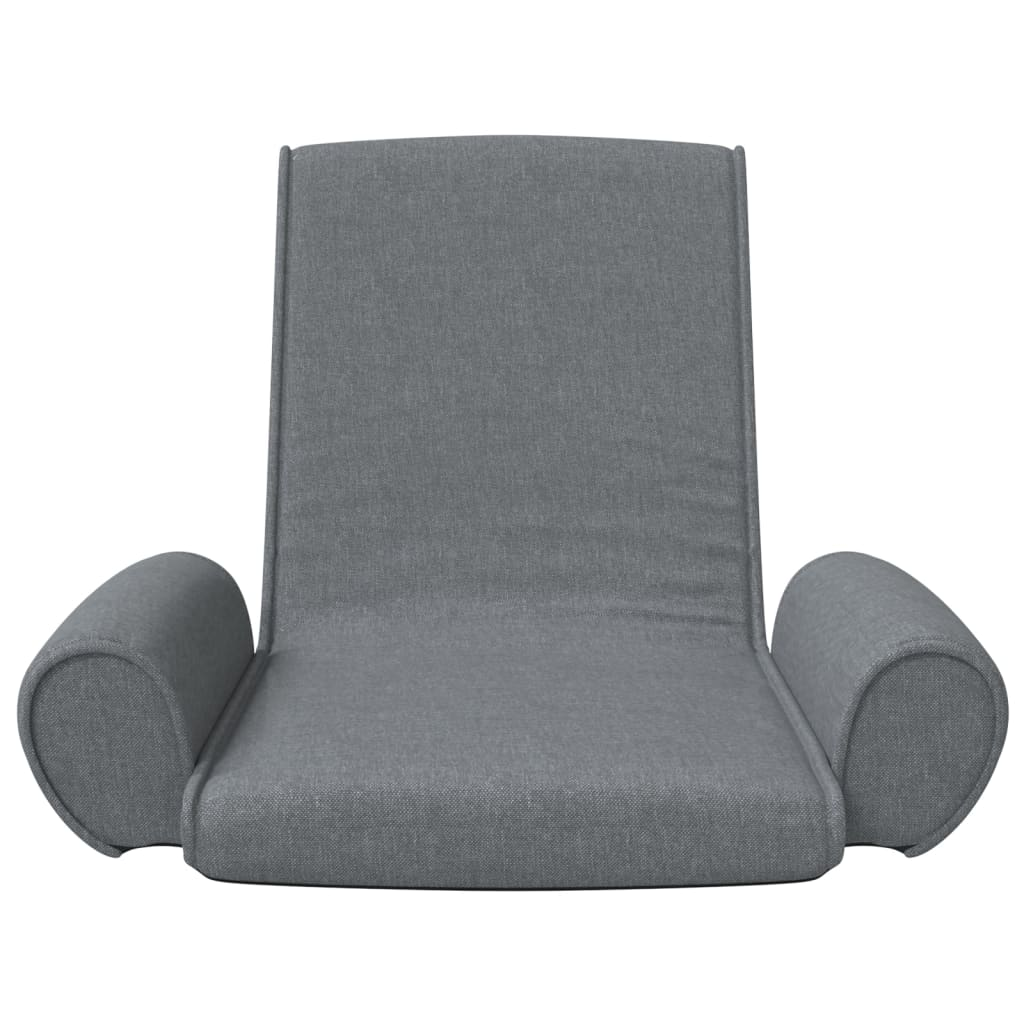 Boho Aesthetic Modern Lounge Folding Floor Chair Grey Fabric | Biophilic Design Airbnb Decor Furniture 