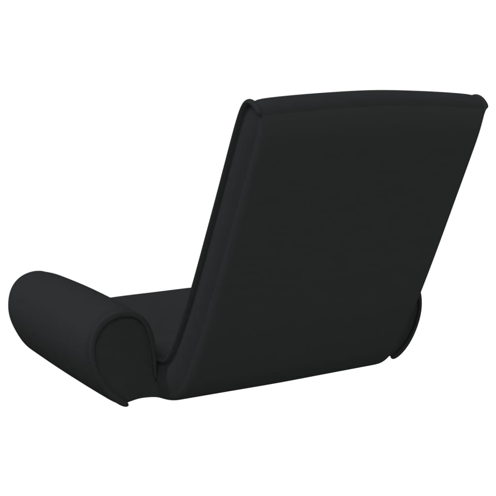 Boho Aesthetic vidaXL Folding Floor Chair Black Fabric | Biophilic Design Airbnb Decor Furniture 