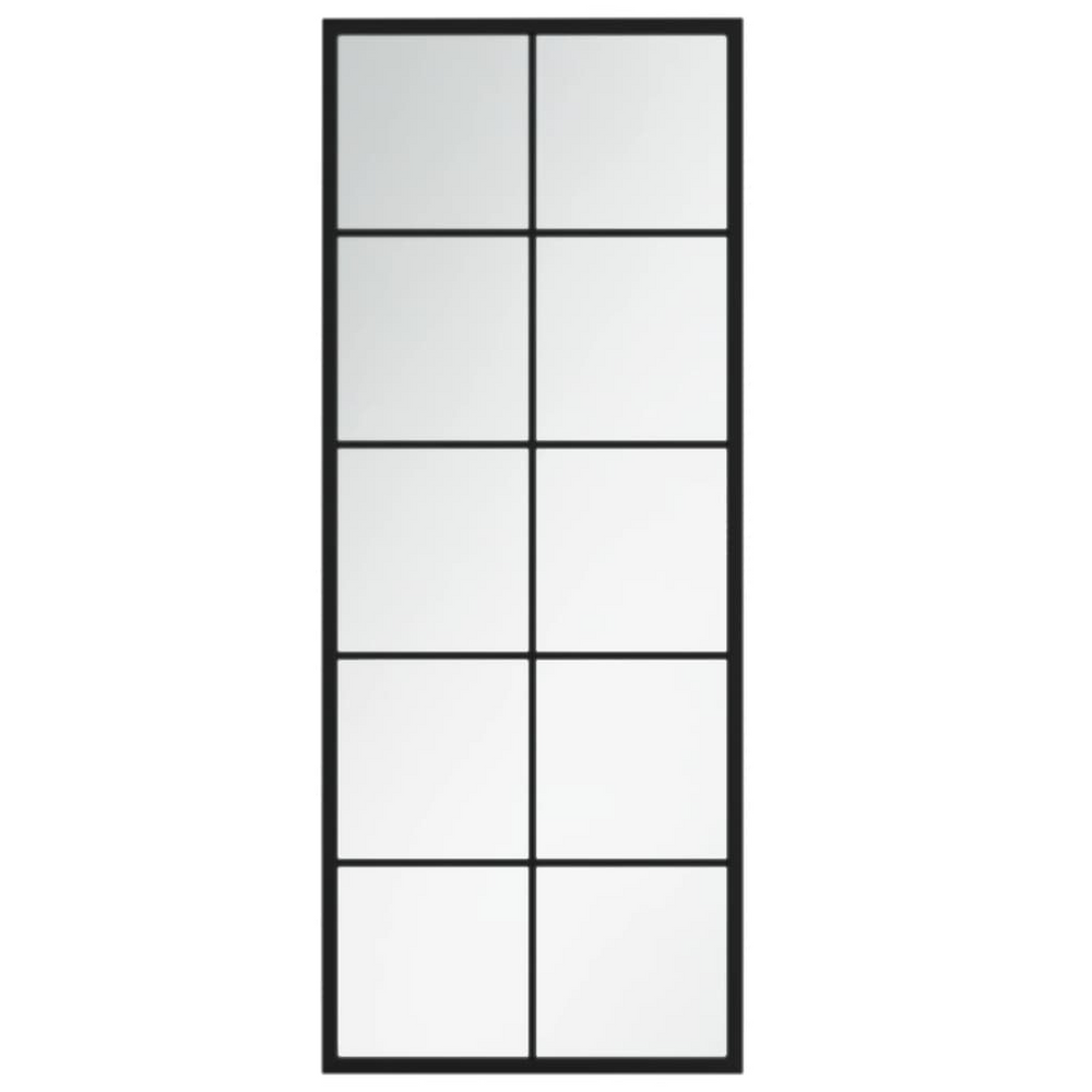 Boho Aesthetic vidaXL Wall Mirror Black 39.4"x15.7" Metal | Biophilic Design Airbnb Decor Furniture 