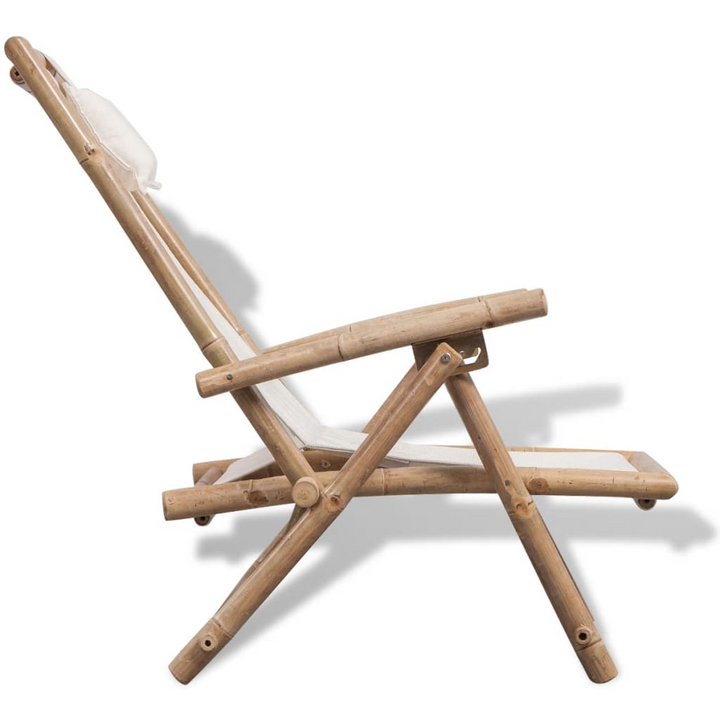 Boho Aesthetic vidaXL Outdoor Deck Chair Bamboo | Biophilic Design Airbnb Decor Furniture 