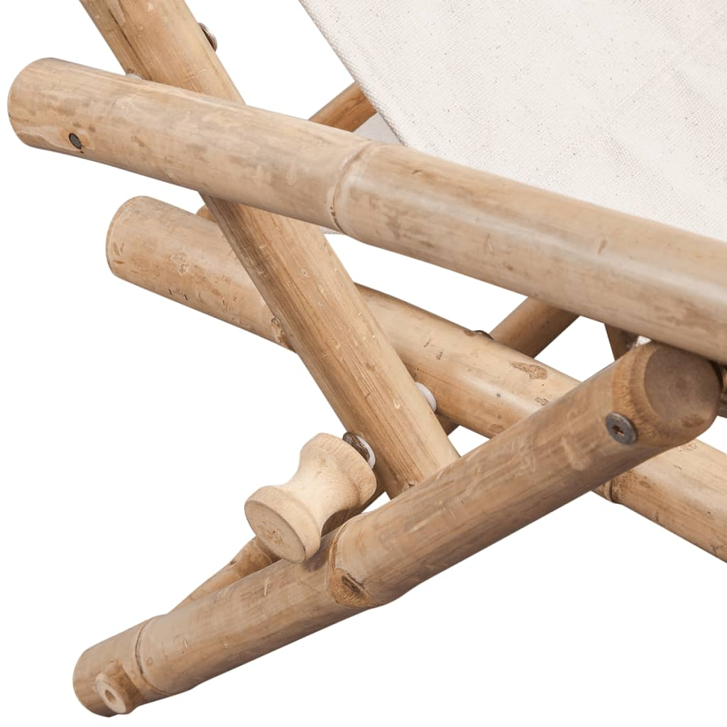 Boho Aesthetic vidaXL Outdoor Deck Chair Bamboo | Biophilic Design Airbnb Decor Furniture 