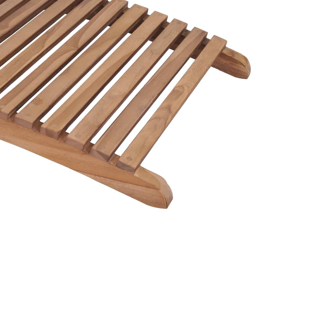 Boho Aesthetic Folding Sun Lounger Solid Teak Wood | Biophilic Design Airbnb Decor Furniture 