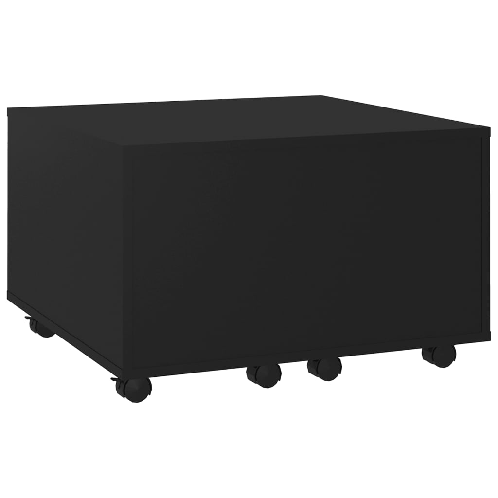 Boho Aesthetic vidaXL Coffee Table Black 23.6"x23.6"x15" Engineered Wood | Biophilic Design Airbnb Decor Furniture 