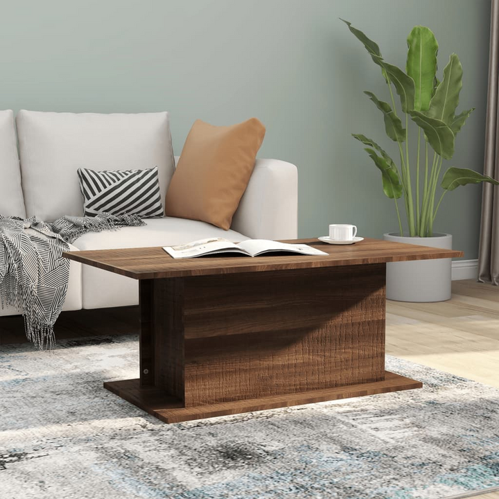 Boho Aesthetic The Harvest | Farmhouse Oak Wood Brown Coffee Table | Biophilic Design Airbnb Decor Furniture 