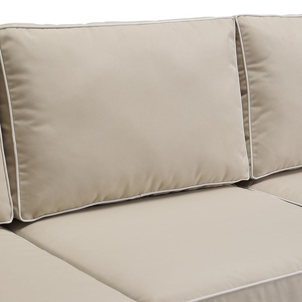 Boho Aesthetic Bradenton Outdoor Wicker Sofa Sand/Weathered Brown | Biophilic Design Airbnb Decor Furniture 