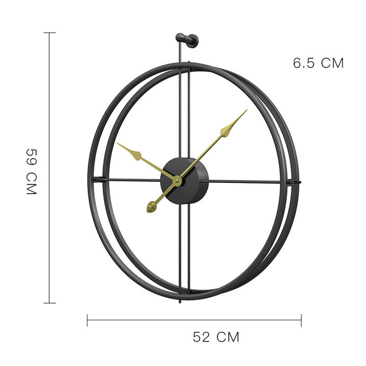 Capri | Modern Mediterranean Luxury Iron Wall Clock - Mediterranean Tuscan Contemporary Home Decor Furniture