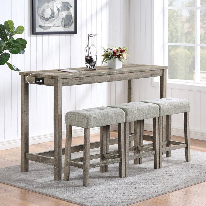 Buy farmhouse furniture Ash Wood Modern Cottage Farmhouse Bar Table Set - Modern Cottage Farmhouse Furniture