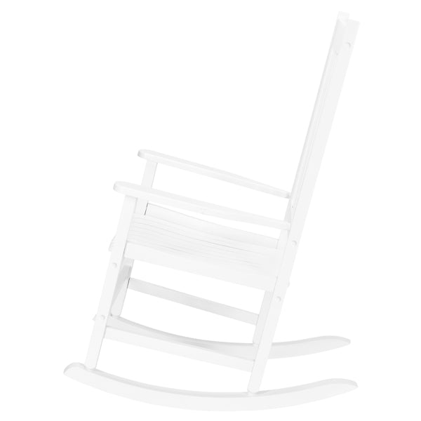 Buy farmhouse furniture Savannah White Wood Rocking Chair | Classic Farmhouse Porch &amp; Patio Rocker - Modern Cottage Farmhouse Furniture