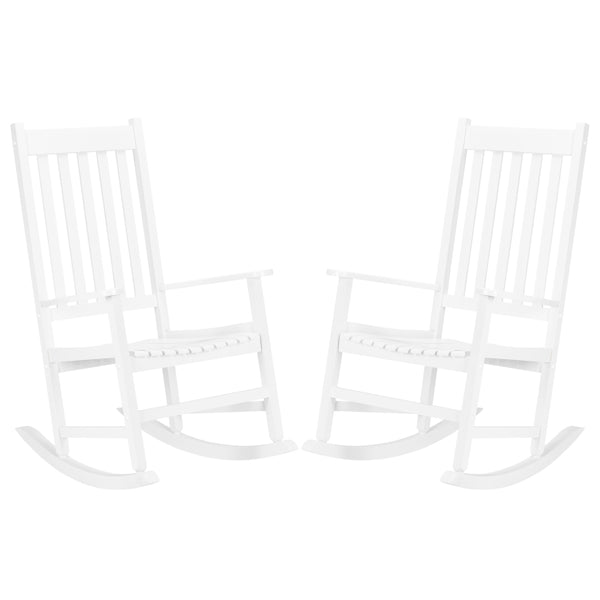 Buy farmhouse furniture Savannah White Wood Rocking Chair | Classic Farmhouse Porch &amp; Patio Rocker - Modern Cottage Farmhouse Furniture